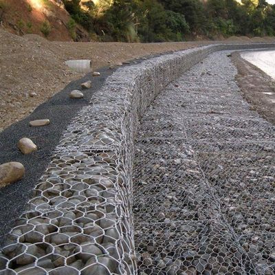 高張力 3.4mm 河岸保護のためのガイボン六角網